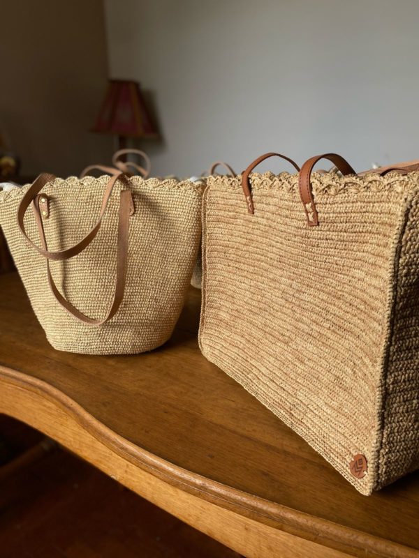 Sac ANJA - Grand Format en Raphia - Couleur Thé – Image 9